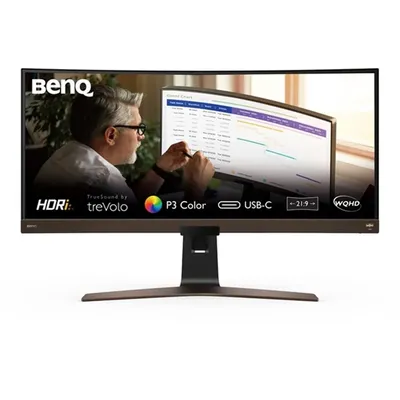 Monitor 37,5" 3840x1600 IPS VGA HDMI DP USB-C BenQ EW3880R : 9H.LK3LA.TBE fotó