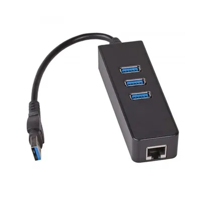 HUB 3-port + Ethernet USB 3.0 Akyga : AK-AD-32 fotó