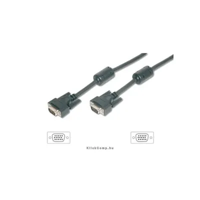 VGA kábel HD15 apa/apa, ferrit gyűrűvel, 1,8m Delock : EQUIP-118817 fotó