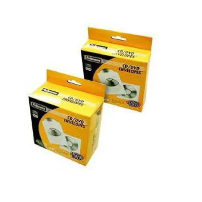CD/DVD boríték papír ablakos fehér : FELLOWES-90690 fotó