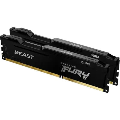8GB memória DDR3 1600MHz 2x4GB Kingston FURY Beast Black : KF316C10BBK2_8 fotó