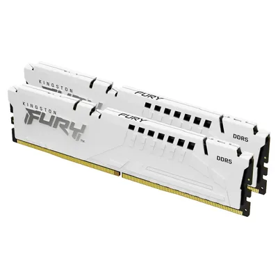 32GB DDR5 memória 5200MHz 2x16GB Kingston FURY Beast White : KF552C40BWK2-32 fotó