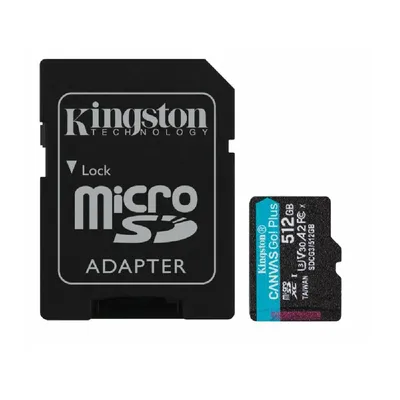 Memória-kártya 512GB microSDXC Class10 Kingston Canvas Go! Plus + adapter : SDCG3_512GB fotó