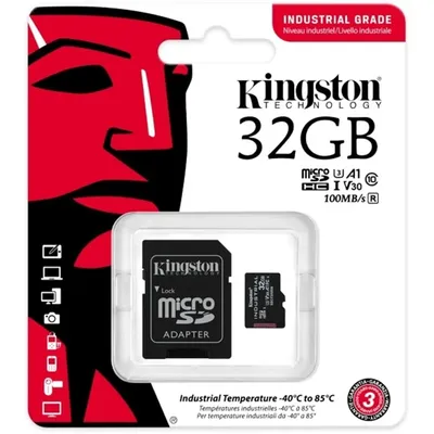 Memória-kártya 32GB microSDHC Class10 Kingston Industrial + olvasó : SDCIT2_32GB fotó