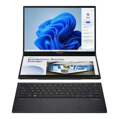 Asus ZenBook Duo laptop 14" 2880x1800 OLED Cu7-255H 16GB 1TB Windows 11 szürke : UX8406CA-PZ144W fotó