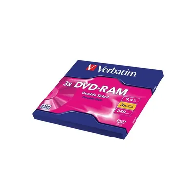 DVD-RAM, kétoldalas, Type I, 9,4GB, 3x, VERBATIM : VERBATIM-43493 fotó