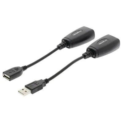 USB 2.0 aktív Hosszabbító Kábel A Dugasz - A Aljzat 50.0 m Fekete : VLCRP6050 fotó